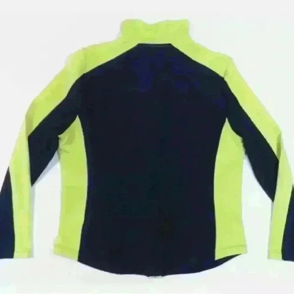 LAUREN Ralph Lauren LRL Active Neon Green/Blue Stretch Zip Track Jacket -A71 - Picture 2 of 8